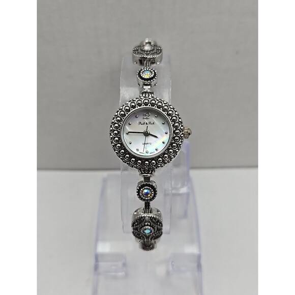 Peck & Peck Accessories - Peck And Peck Womens Marcasite Faux Opal Bracelet Watch Quartz New Battery